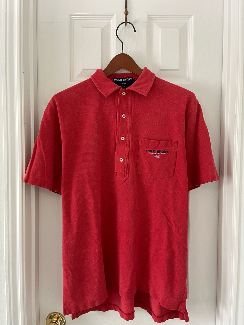 Vintage Polo Sport Ralph Lauren logo embroidered pocket polo shirt short sleeve